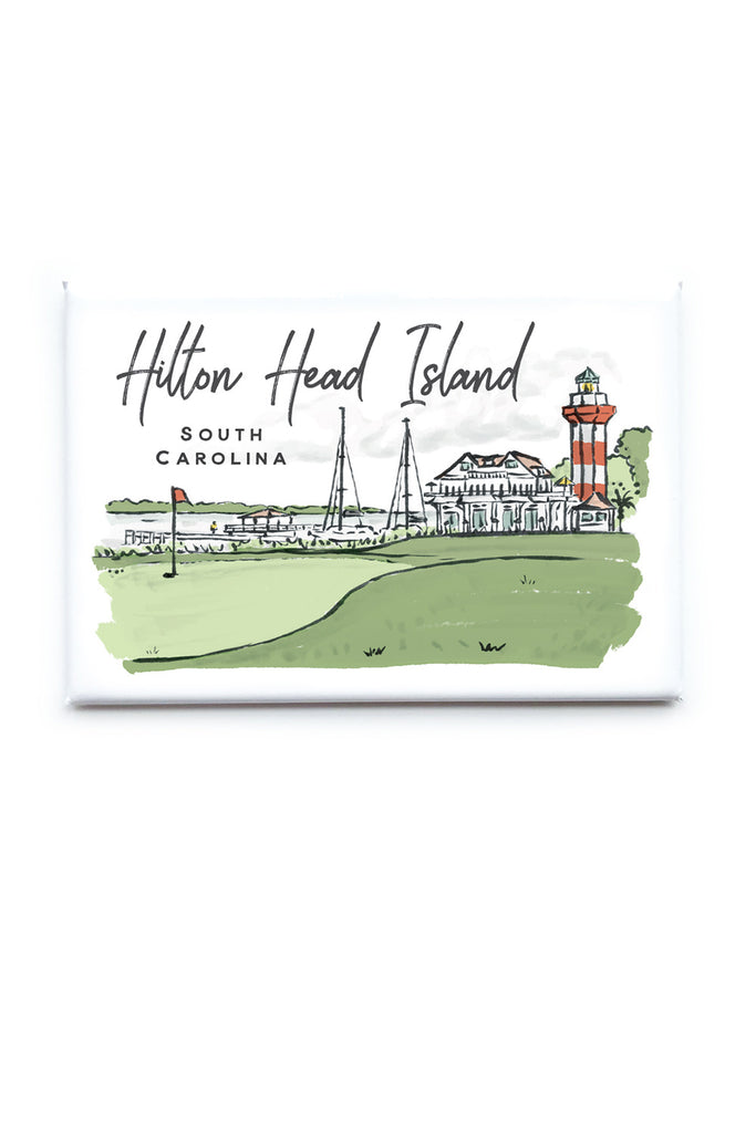 Sherbet Painted Streets - The Hilton Head Magnet