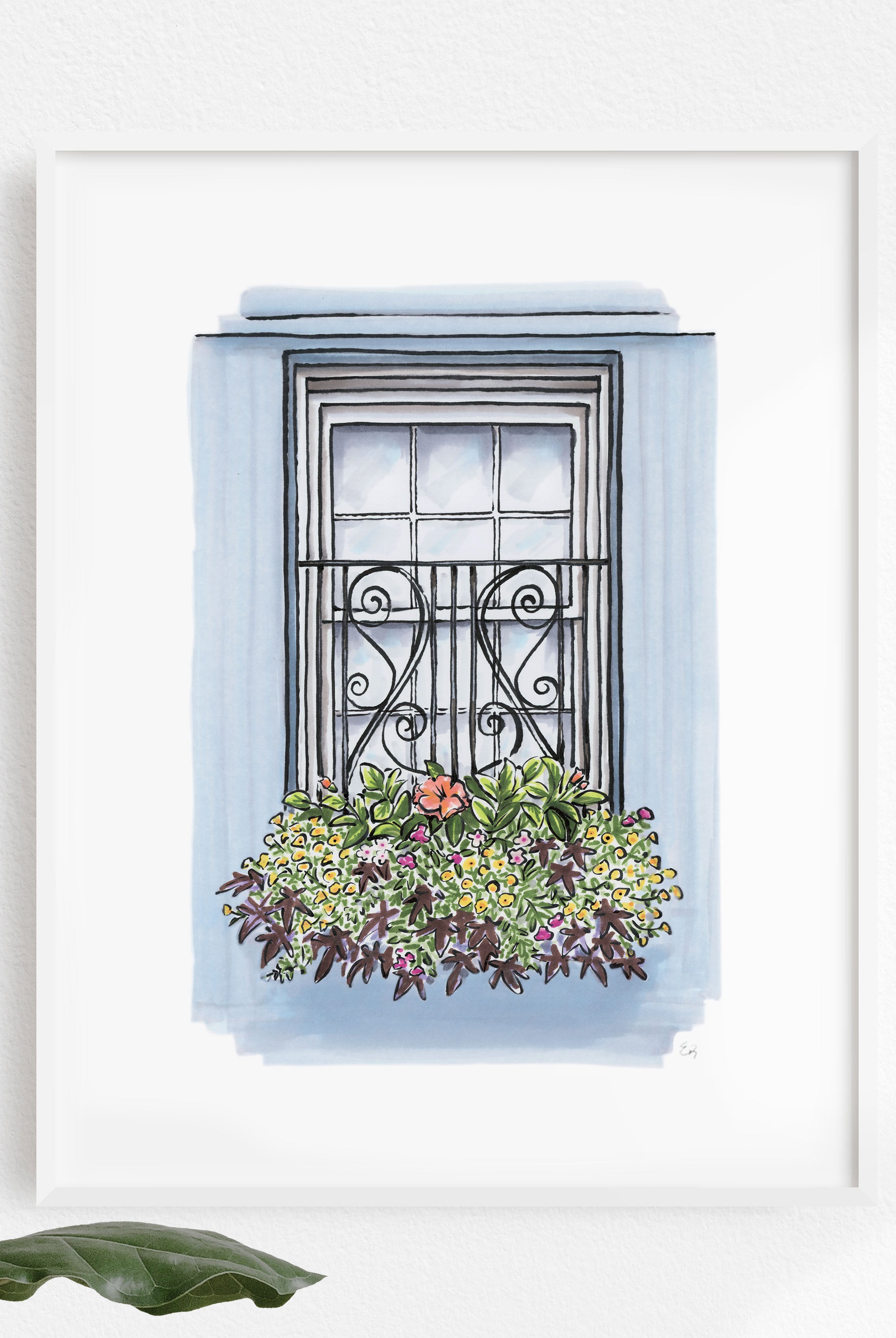 Charleston Flower Box Art Print