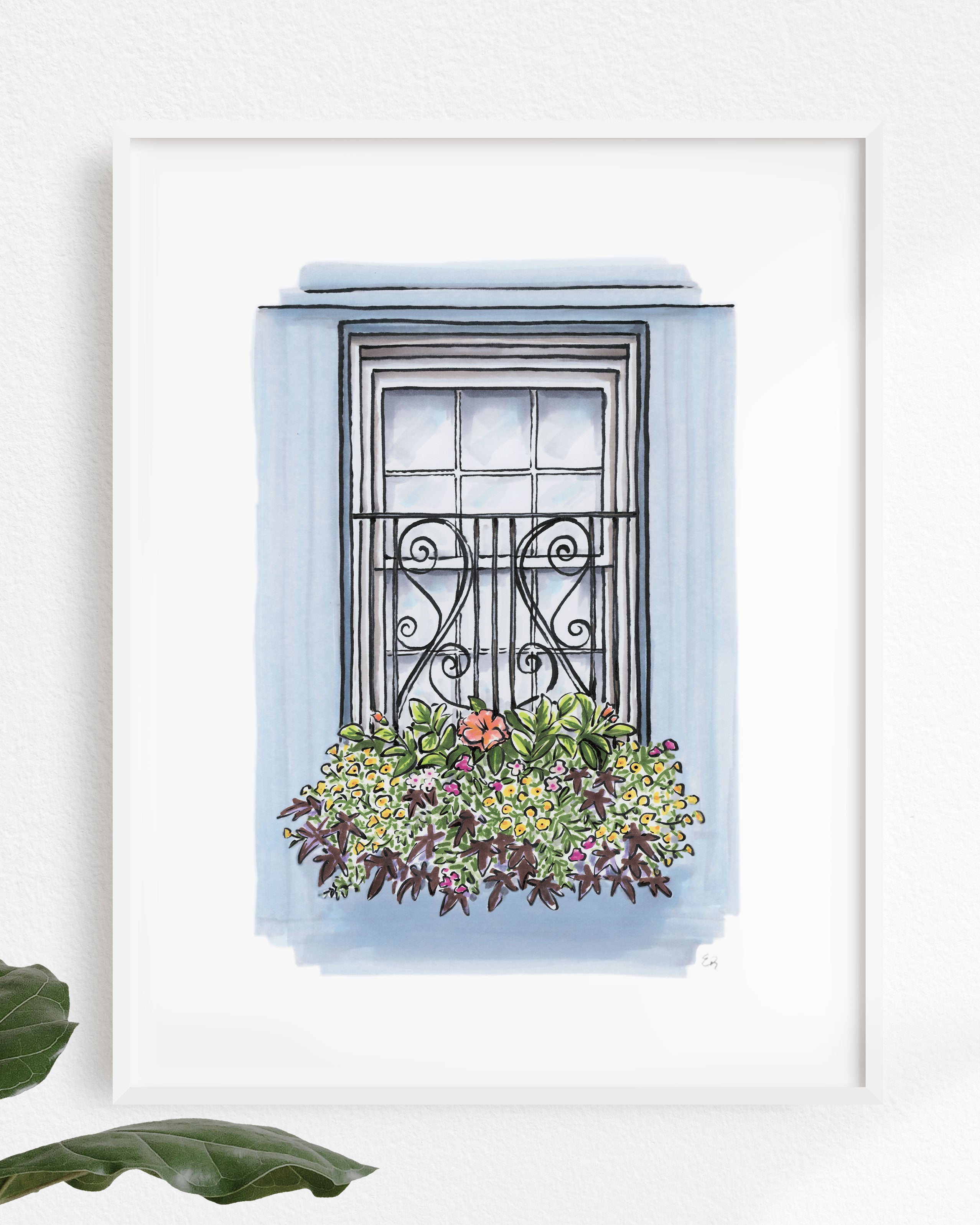 Charleston Flower Box Art Print