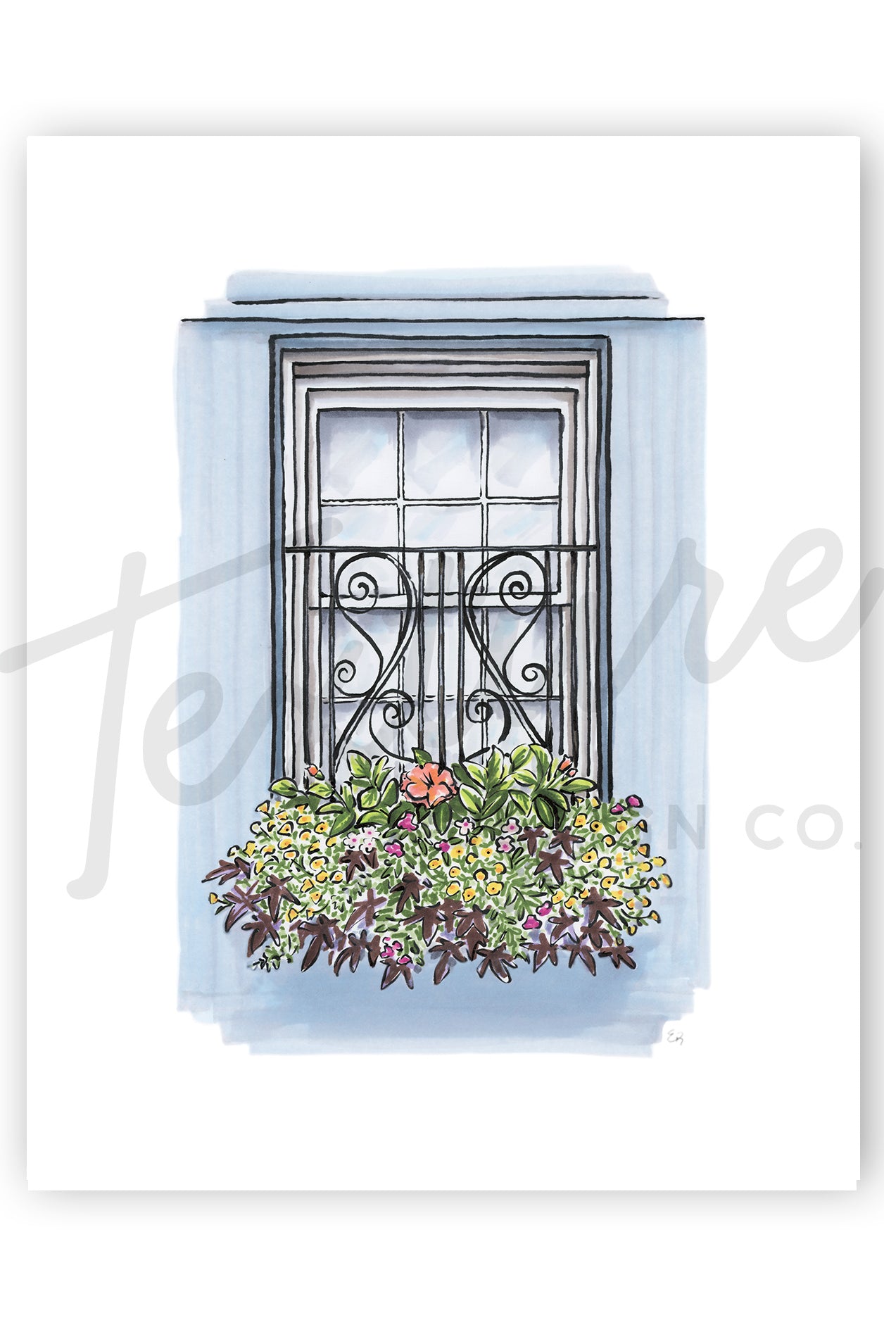 Charleston Flower Box Art Print