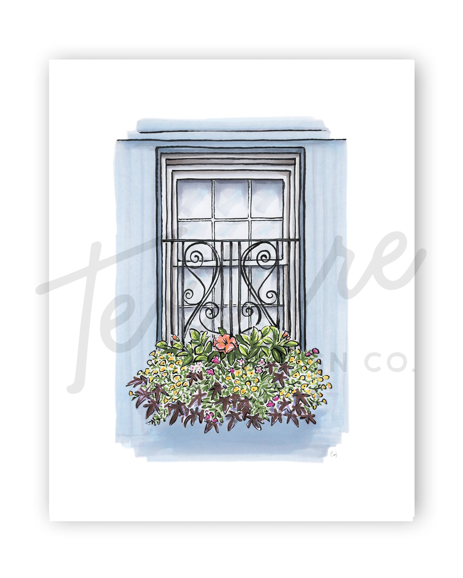 Charleston Flower Box Art Print
