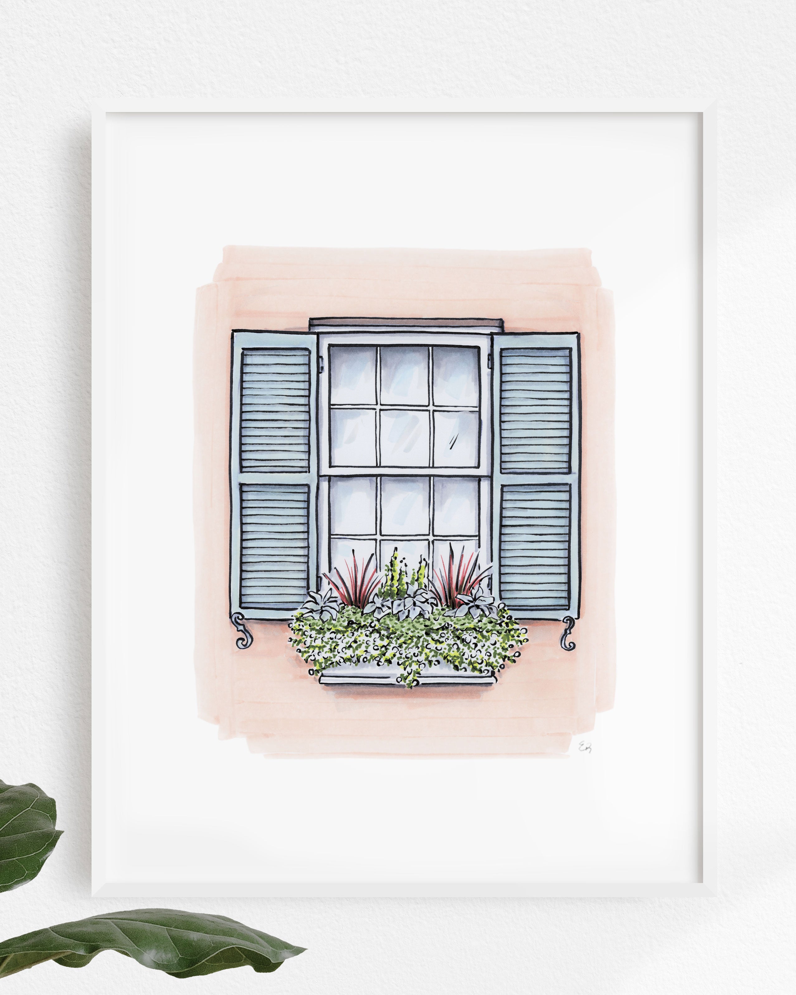 Charleston Flower Box Art Print