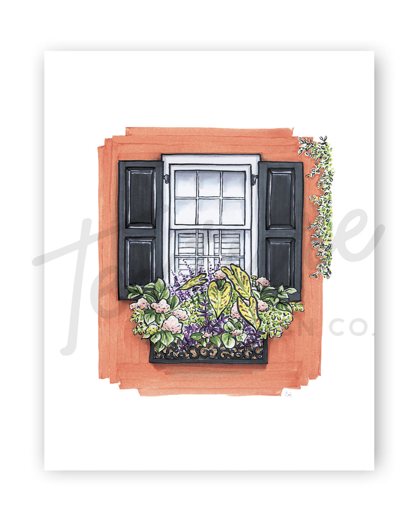 Charleston Flower Box Art Print
