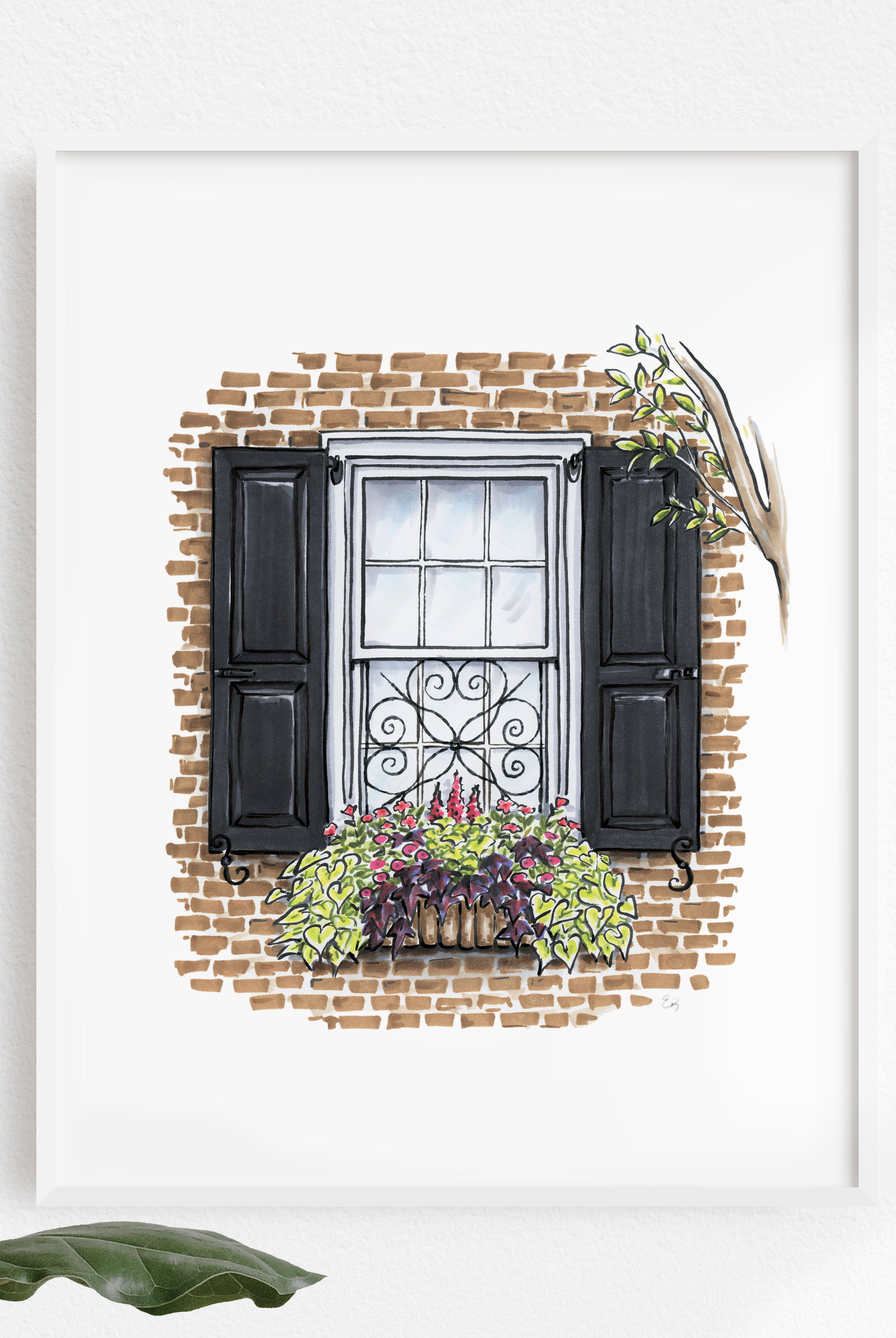 Charleston Flower Box Art Print