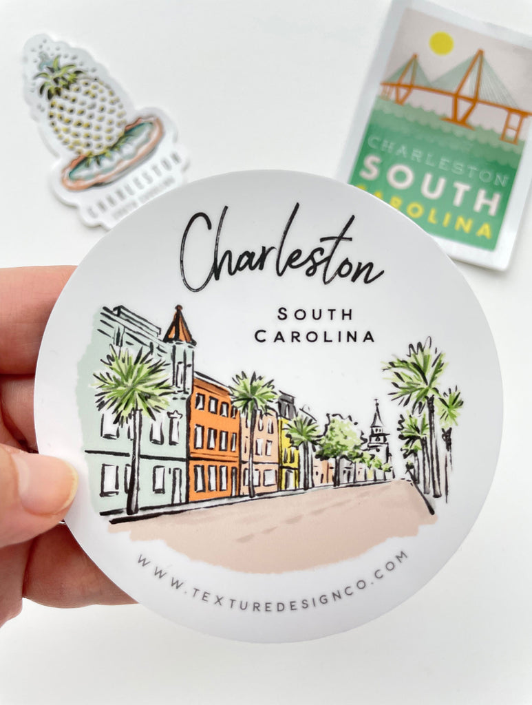 Sherbet Painted Streets - The Charleston Sticker