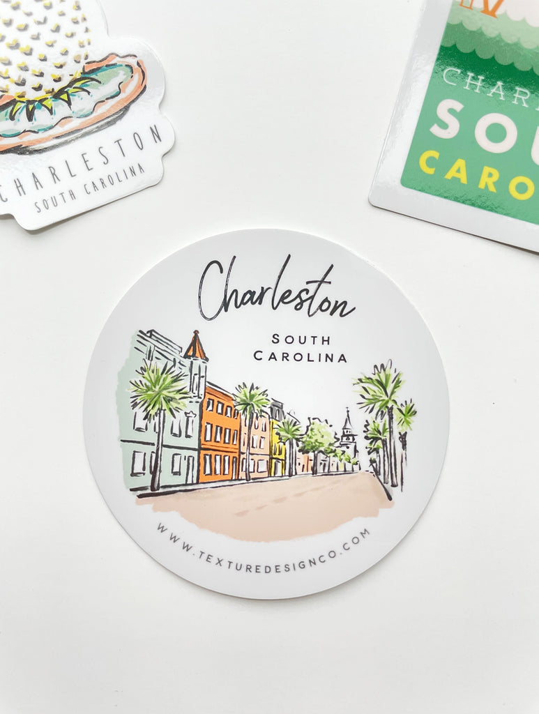 Sherbet Painted Streets - The Charleston Sticker