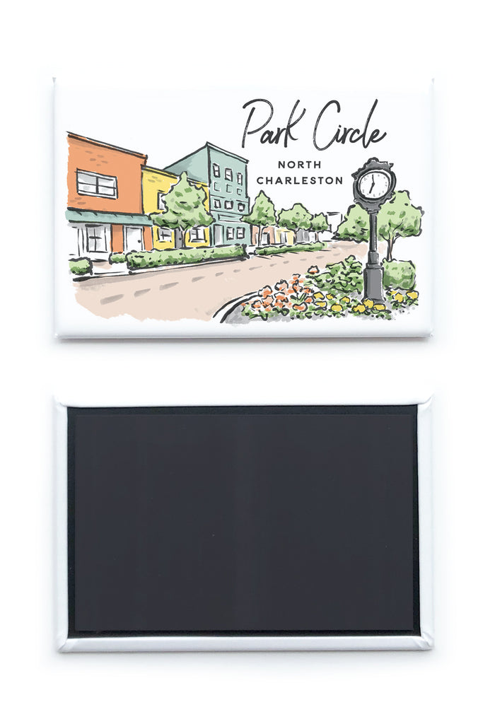 Sherbet Painted Streets - The Park Circle Magnet