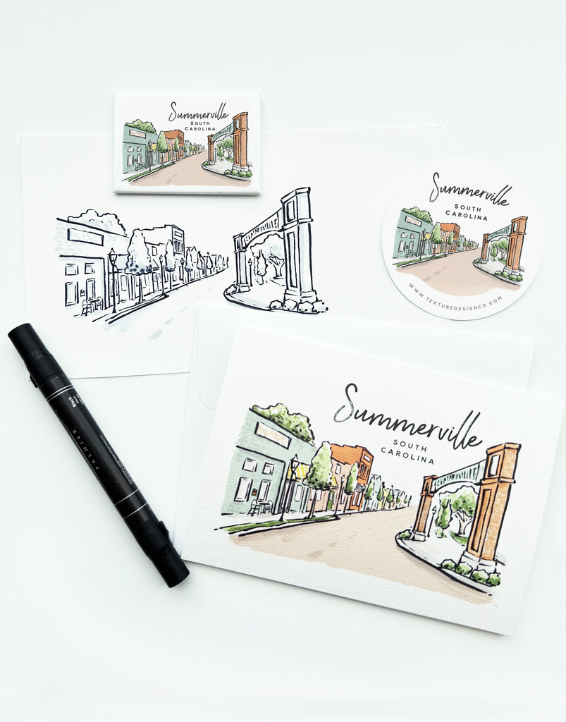 Sherbet Painted Streets - The Summerville Circle Sticker