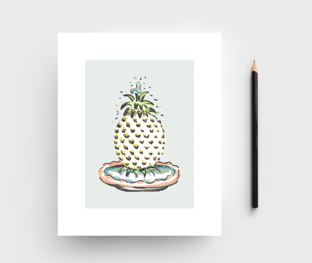Charleston Pineapple Fountain Print