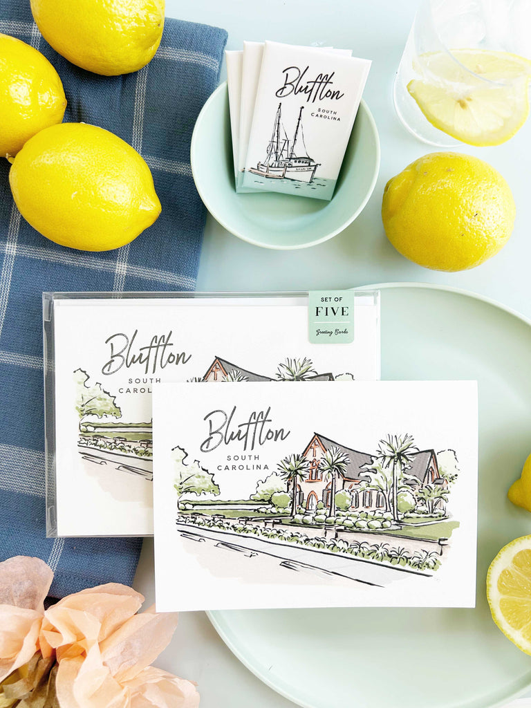Sherbet Painted Streets - The Bluffton Greeting Card