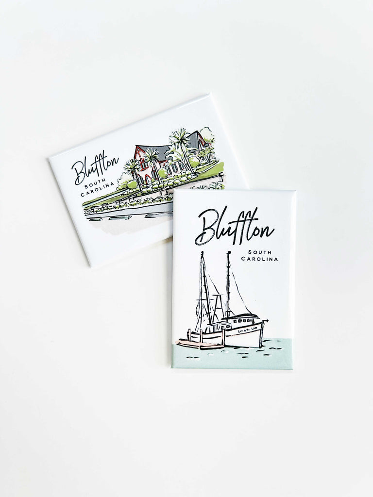 The Bluffton Shrimp Boat Magnet