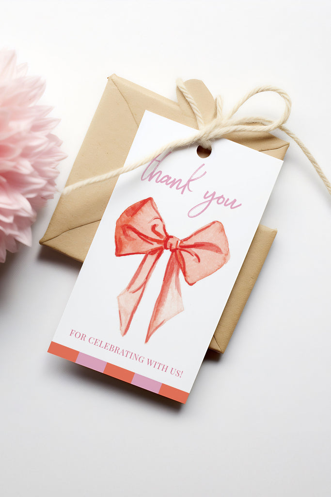 Blush & Bow Party Gift Tag [Digital Download]