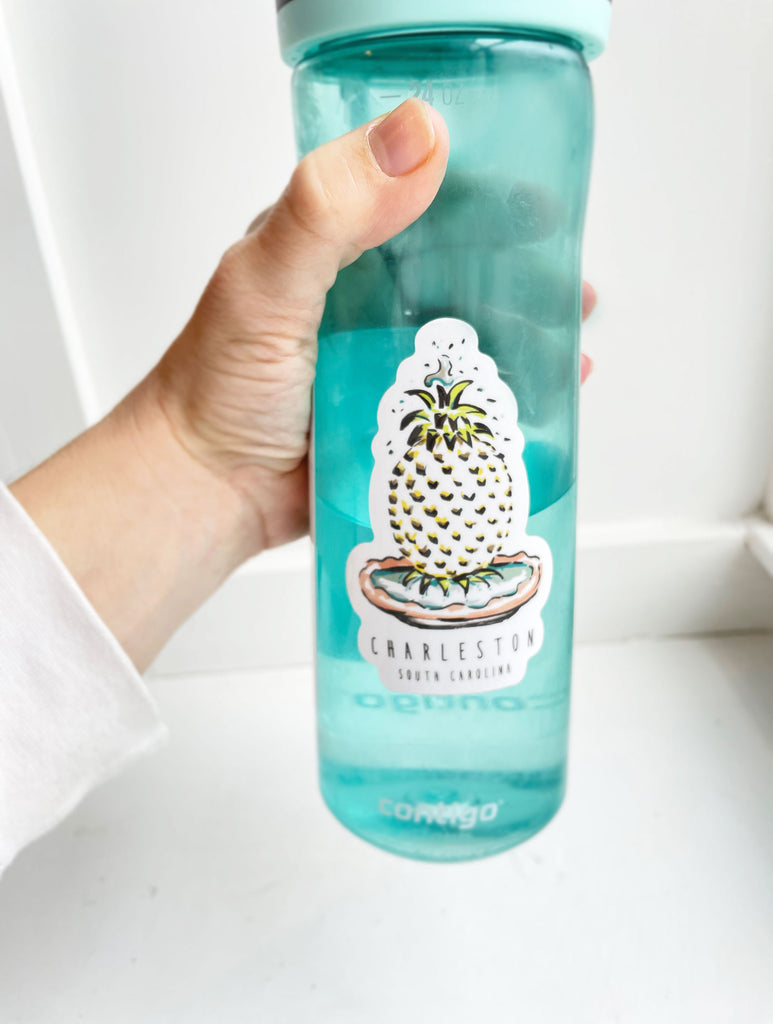 Charleston Pineapple Fountain Sticker