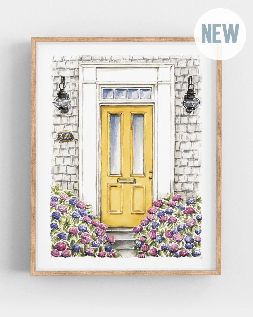 Front Door Watercolor Print: House #232