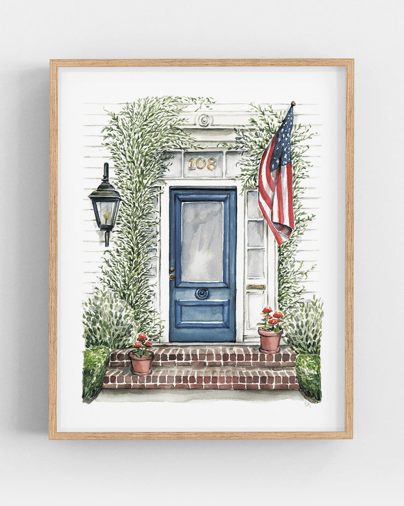 Front Door Watercolor Print: House #108