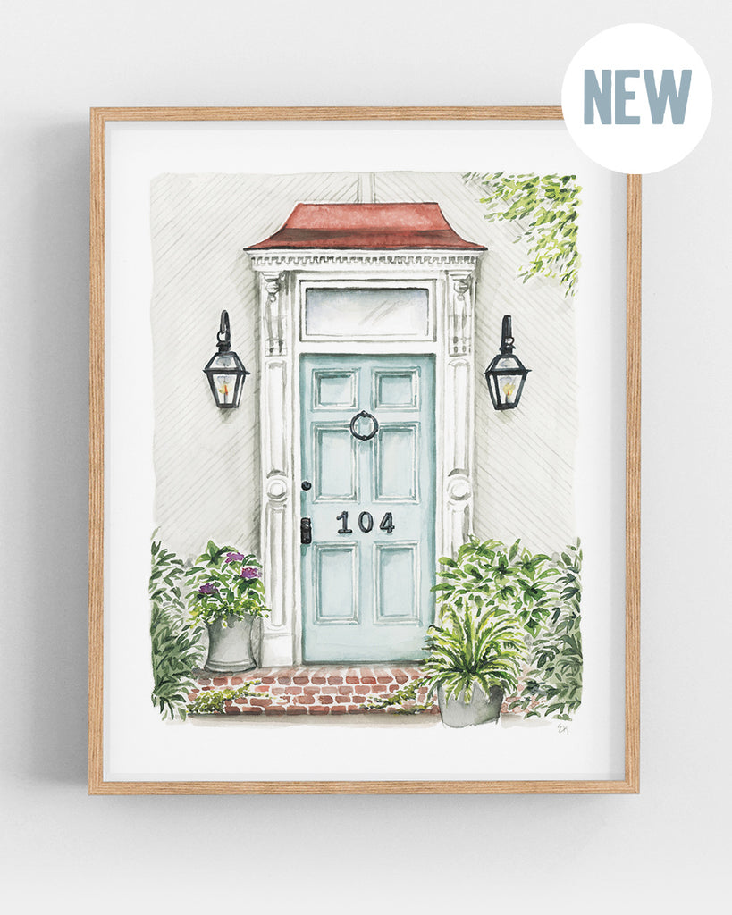 Front Door Watercolor Print: House #104