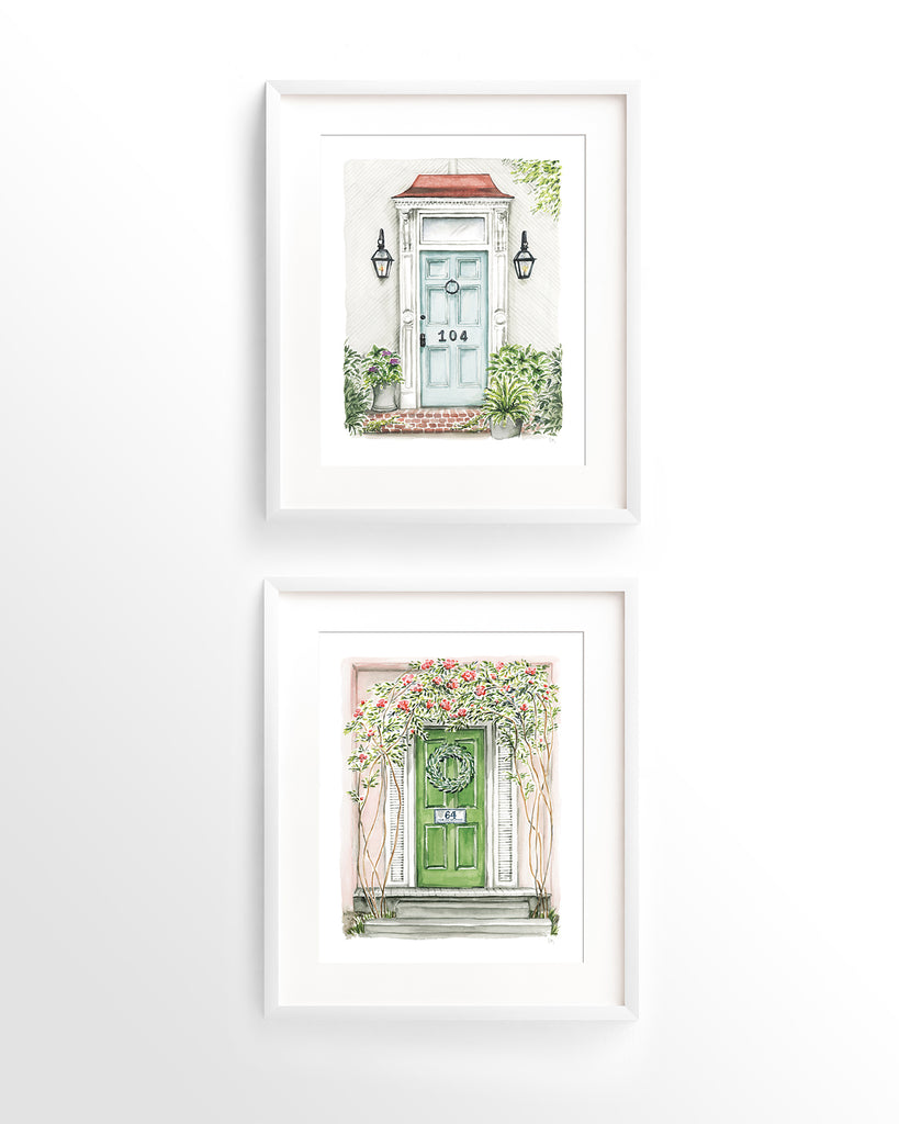 Front Door Watercolor Print: House #104