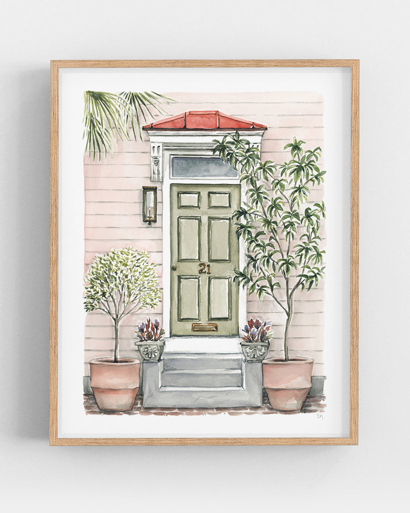 Front Door Watercolor Print: House #21