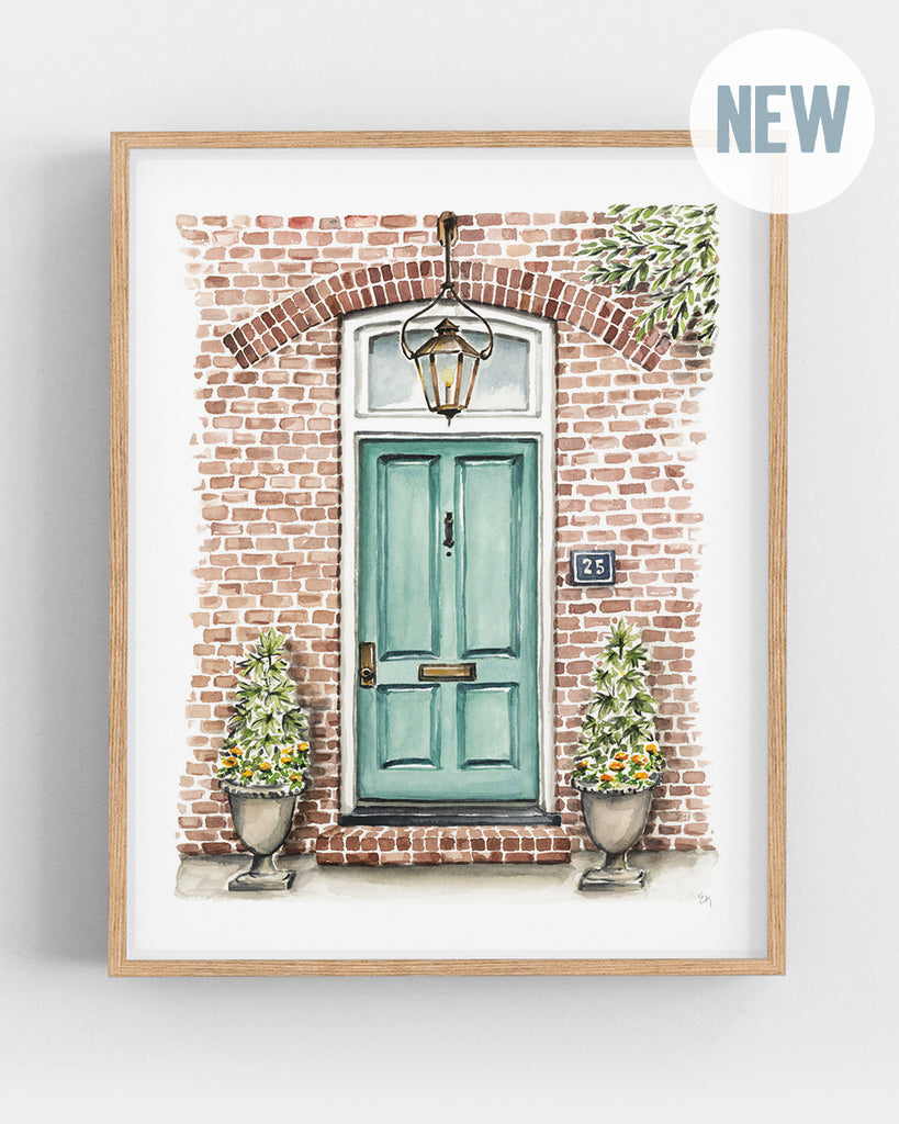 Front Door Watercolor Print: House #25