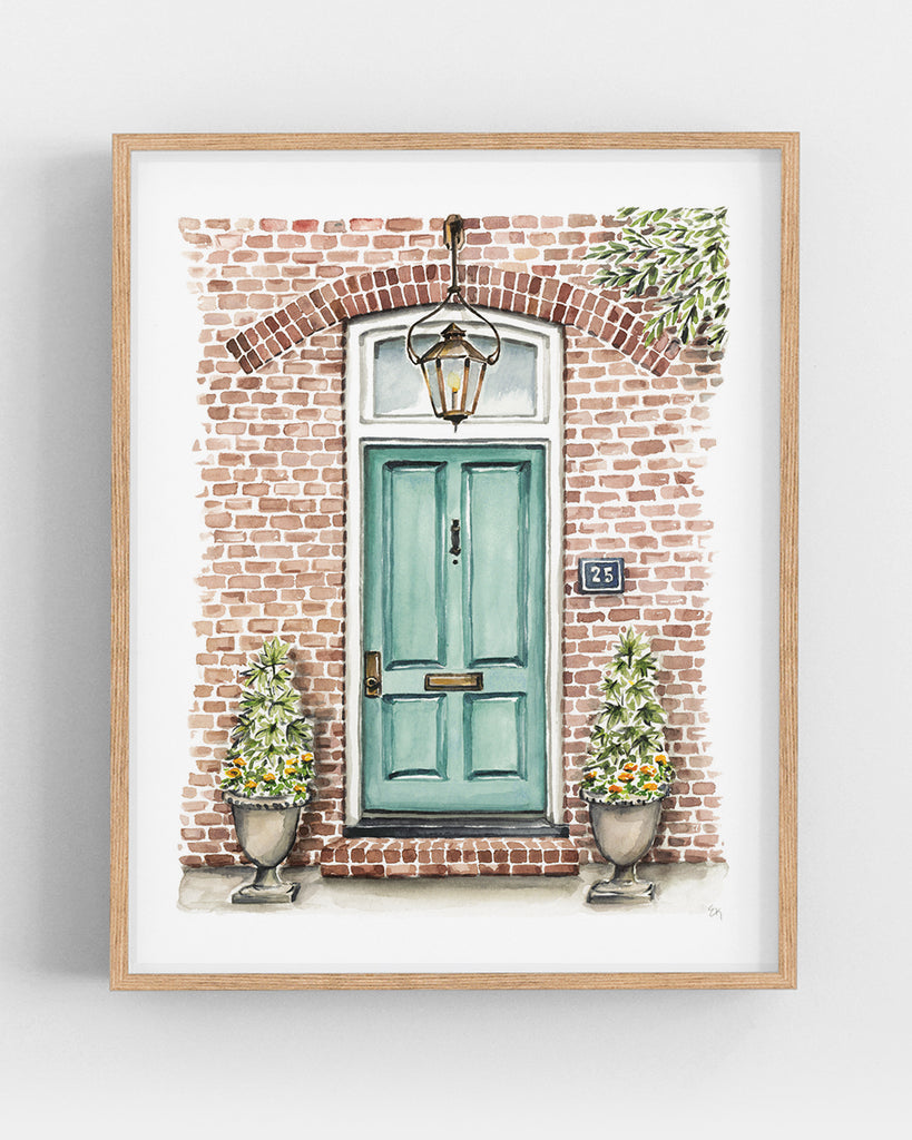 Front Door Watercolor Print: House #25