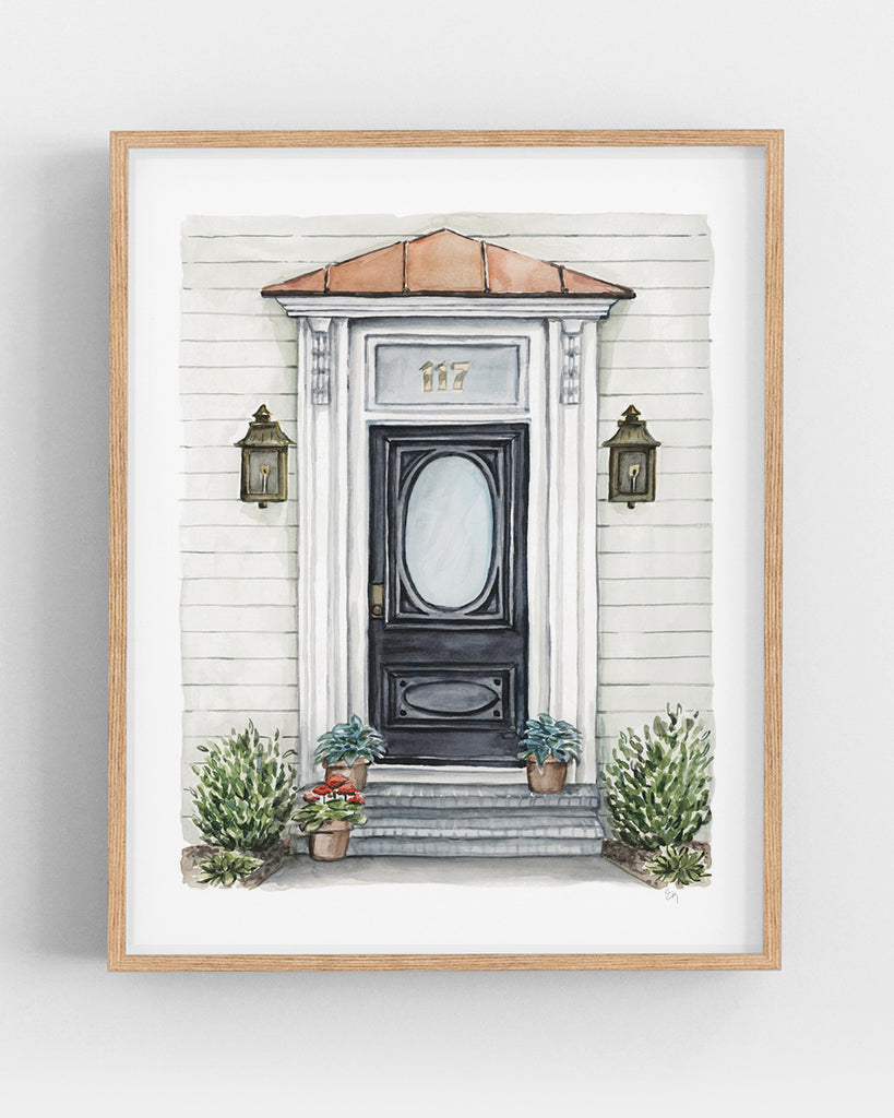 Front Door Watercolor Print: House #117