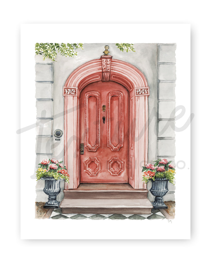 Front Door Watercolor Print: House #8