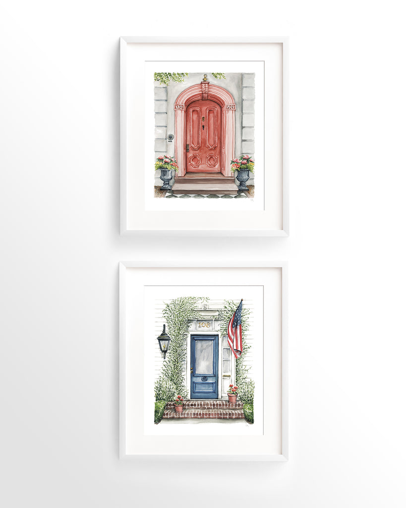 Front Door Watercolor Print: House #8