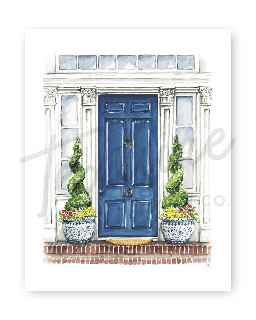 Front Door Watercolor Print: House #19