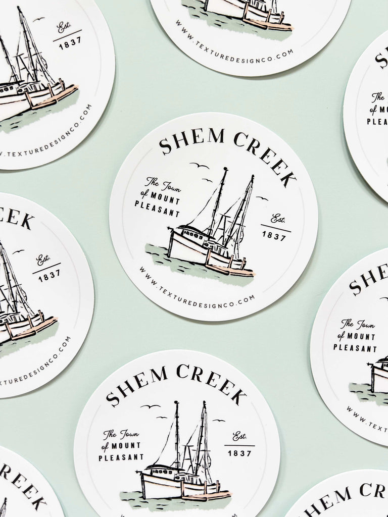 Sherbet Painted Streets - The Shem Creek Sticker