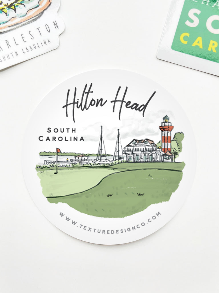Sherbet Painted Streets - The Hilton Head Sticker
