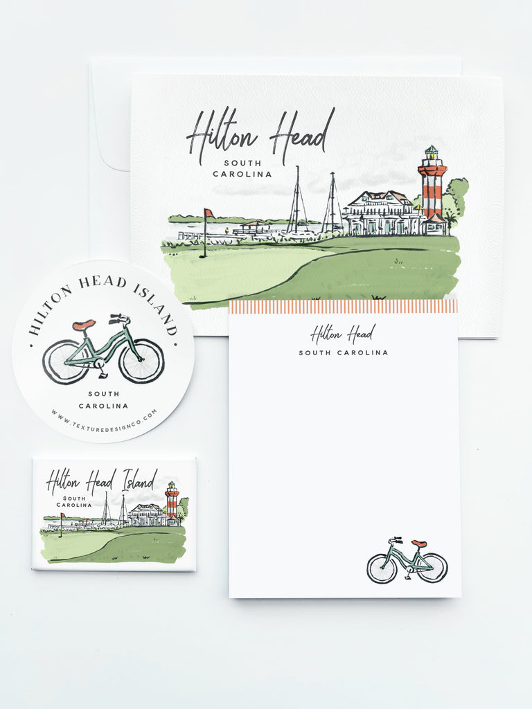 Sherbet Painted Streets - The Hilton Head Greeting Card