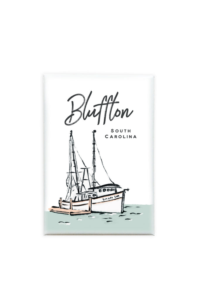 The Bluffton Shrimp Boat Magnet