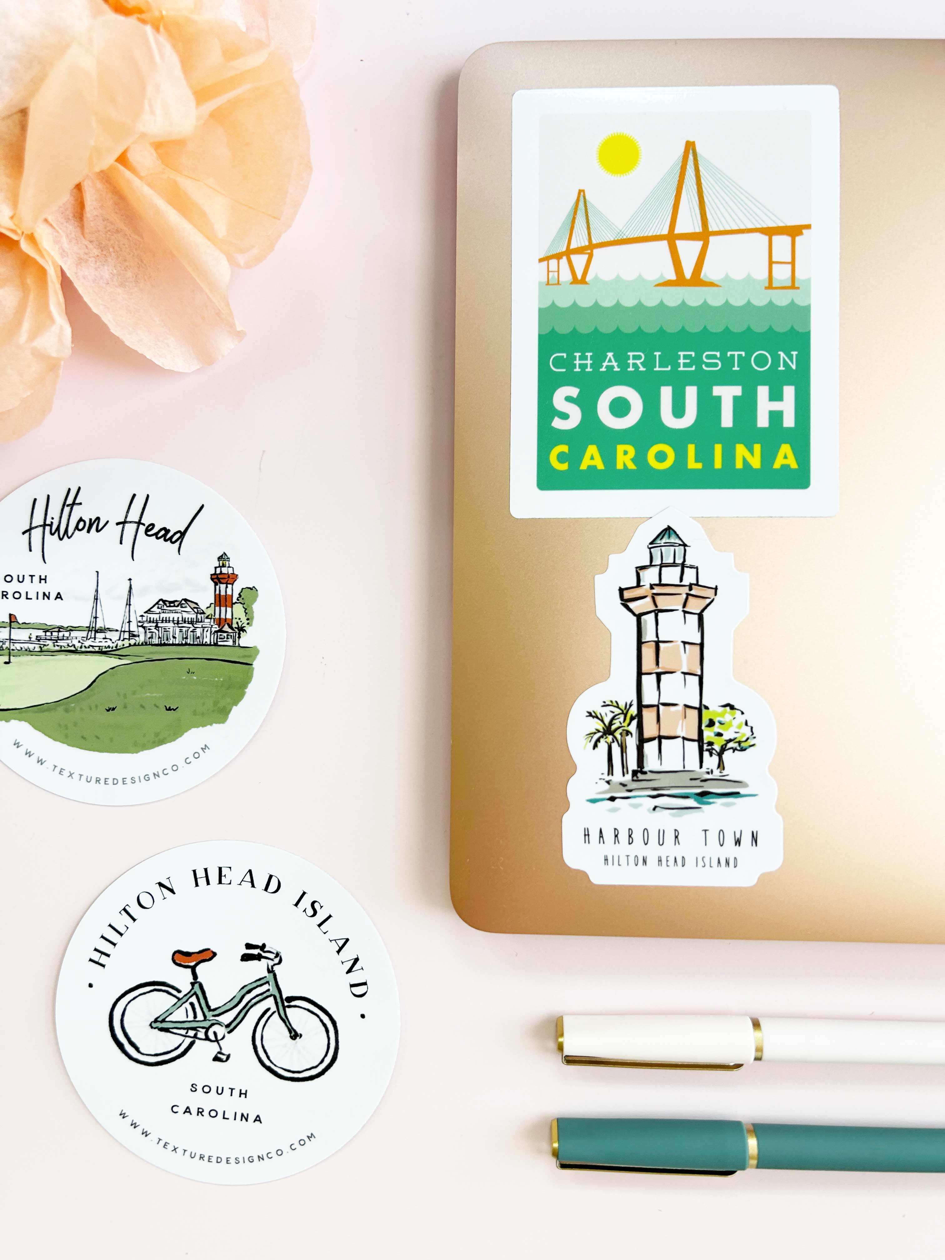 Hb Sticker Hilton Head Harbour Town Lighthouse Sticker – Texture Design Co.