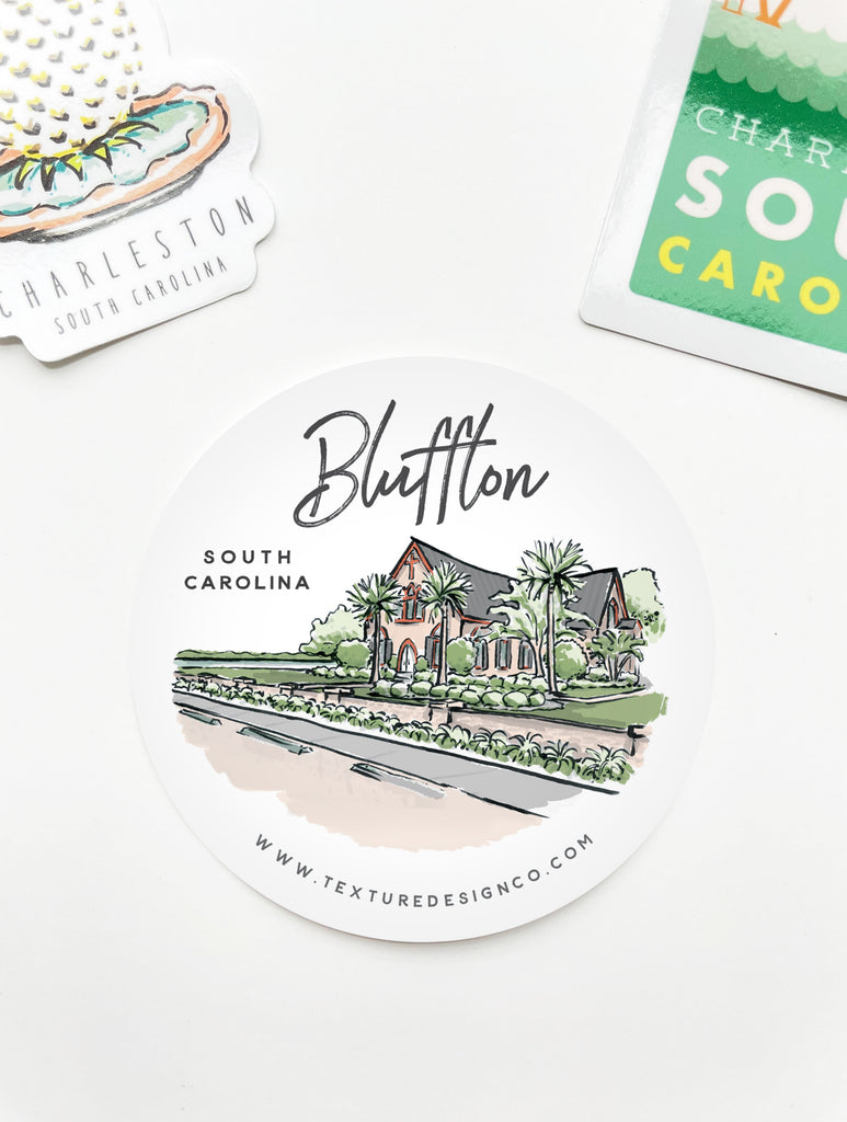Sherbet Painted Streets - The Bluffton Sticker