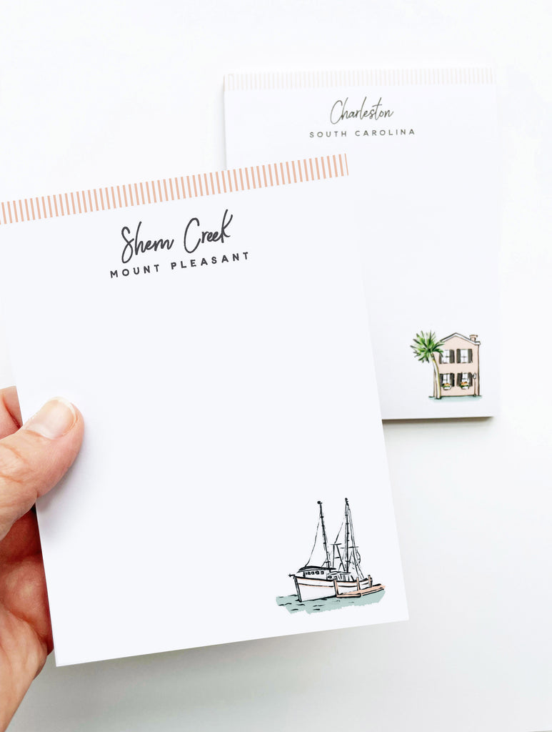 Sherbet Painted Streets - The Shem Creek Notepad