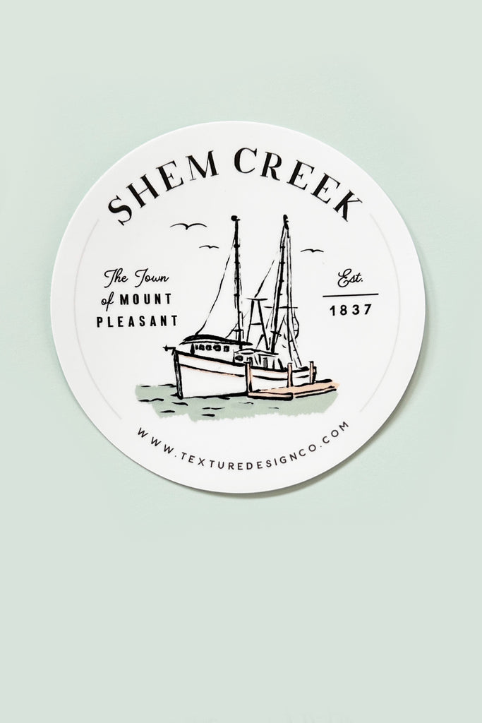 Sherbet Painted Streets - The Shem Creek Sticker