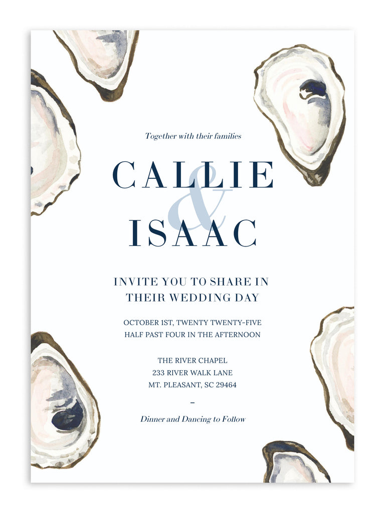 Watercolor Oyster Bank Invite for Weddings [Digital Download]