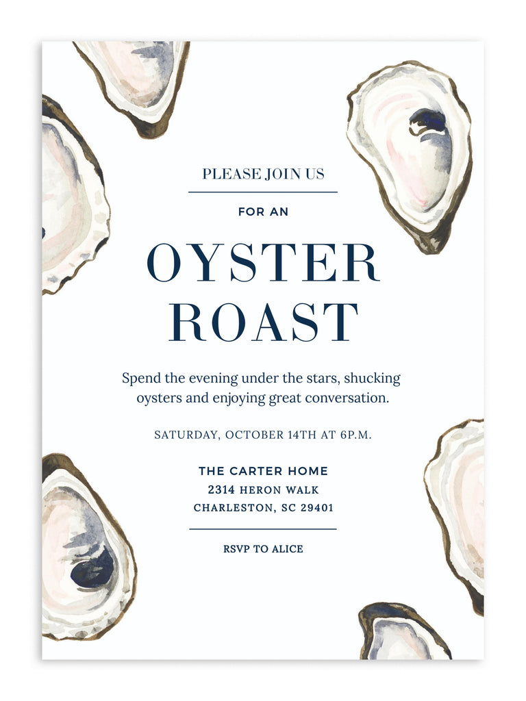 Watercolor Oyster Bank Invite for Events [Digital Download]