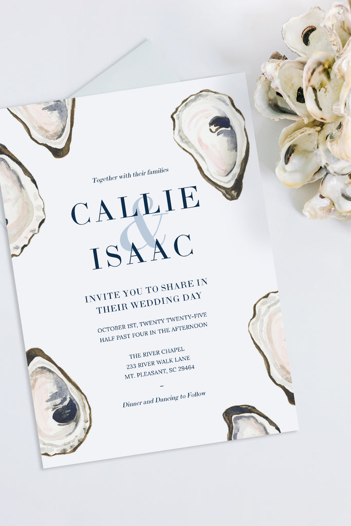 Watercolor Oyster Bank Invite for Weddings [Digital Download]