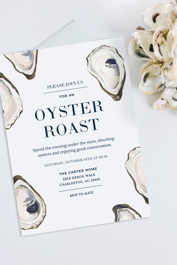 Watercolor Oyster Bank Invite for Events [Digital Download]