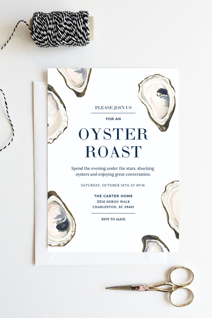 Watercolor Oyster Bank Invite for Events [Digital Download]