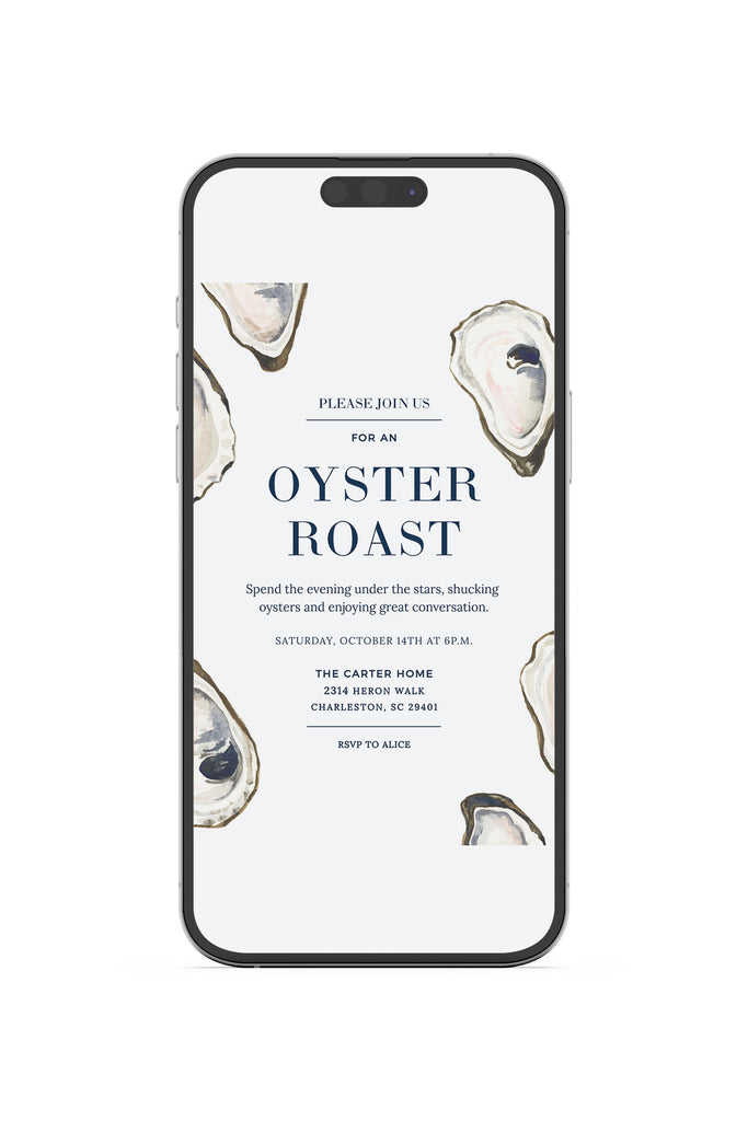 Watercolor Oyster Bank Invite for Events [Digital Download]