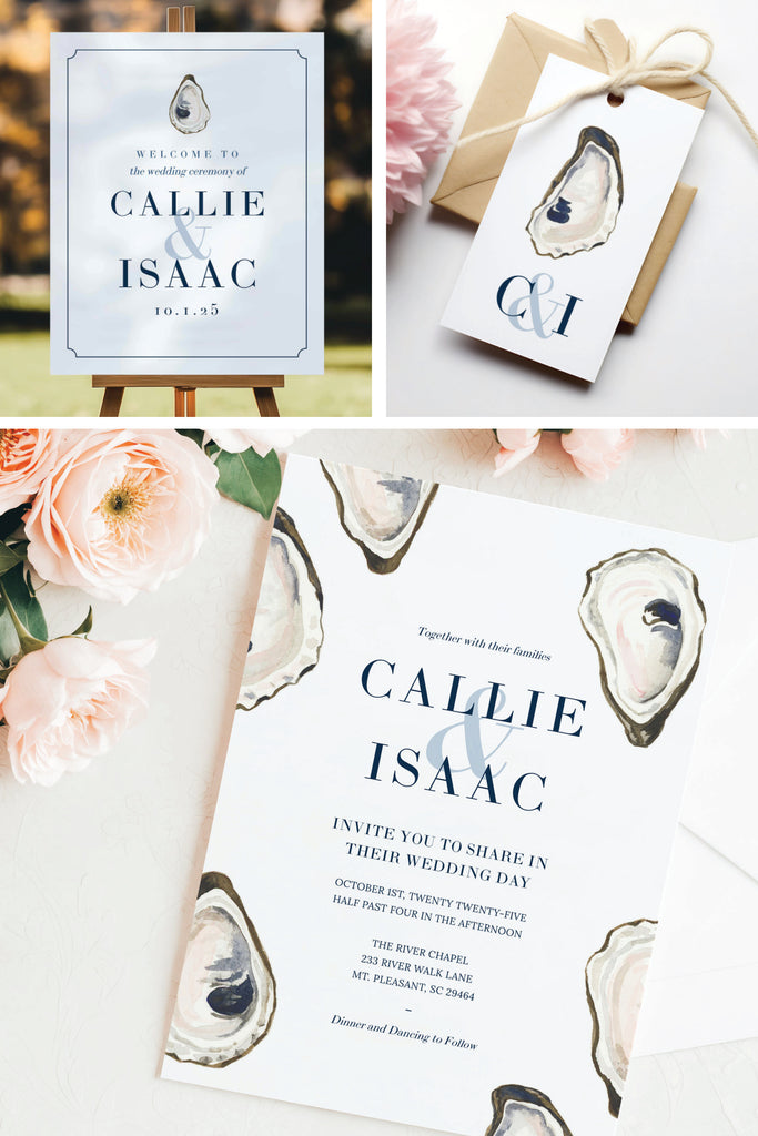 Watercolor Oyster Bank Invite for Weddings [Digital Download]