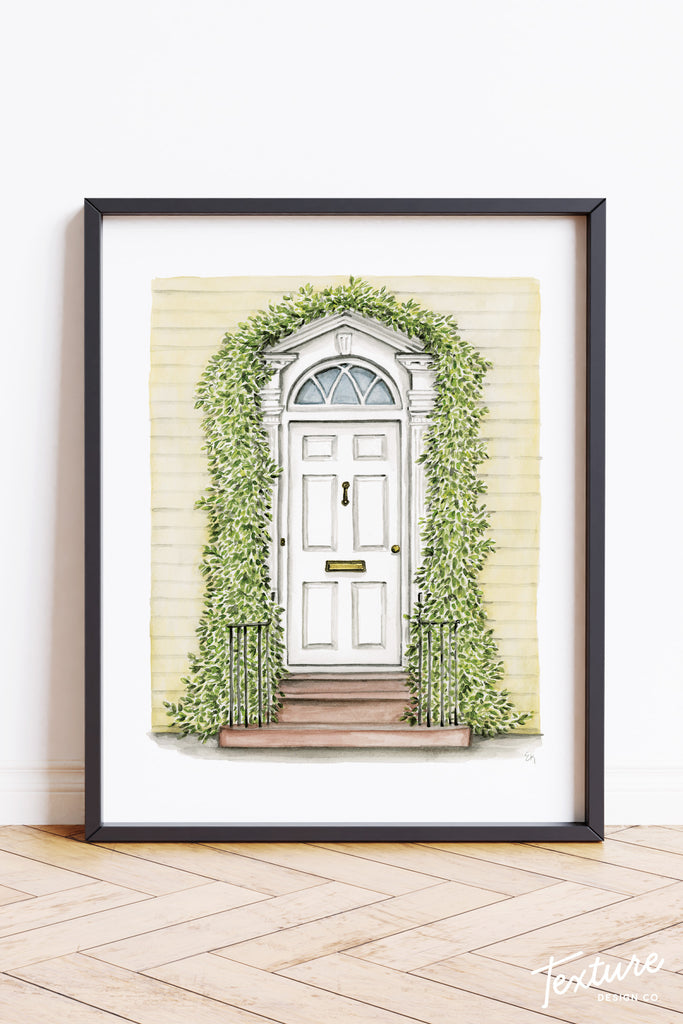 Front Door Watercolor Print: The Vine Covered House