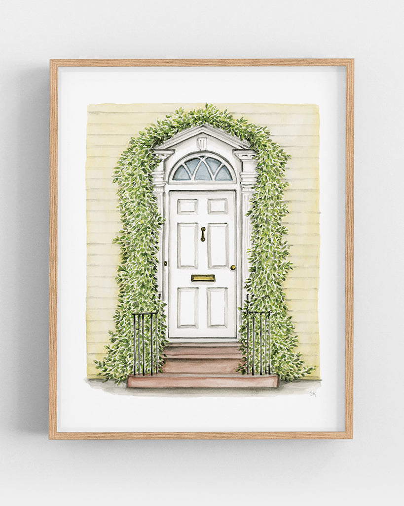 Front Door Watercolor Print: The Vine Covered House