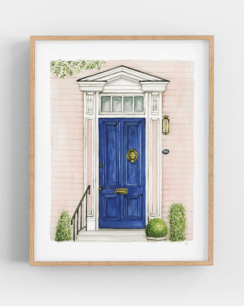 Front Door Watercolor Print: The Royal Blue Door