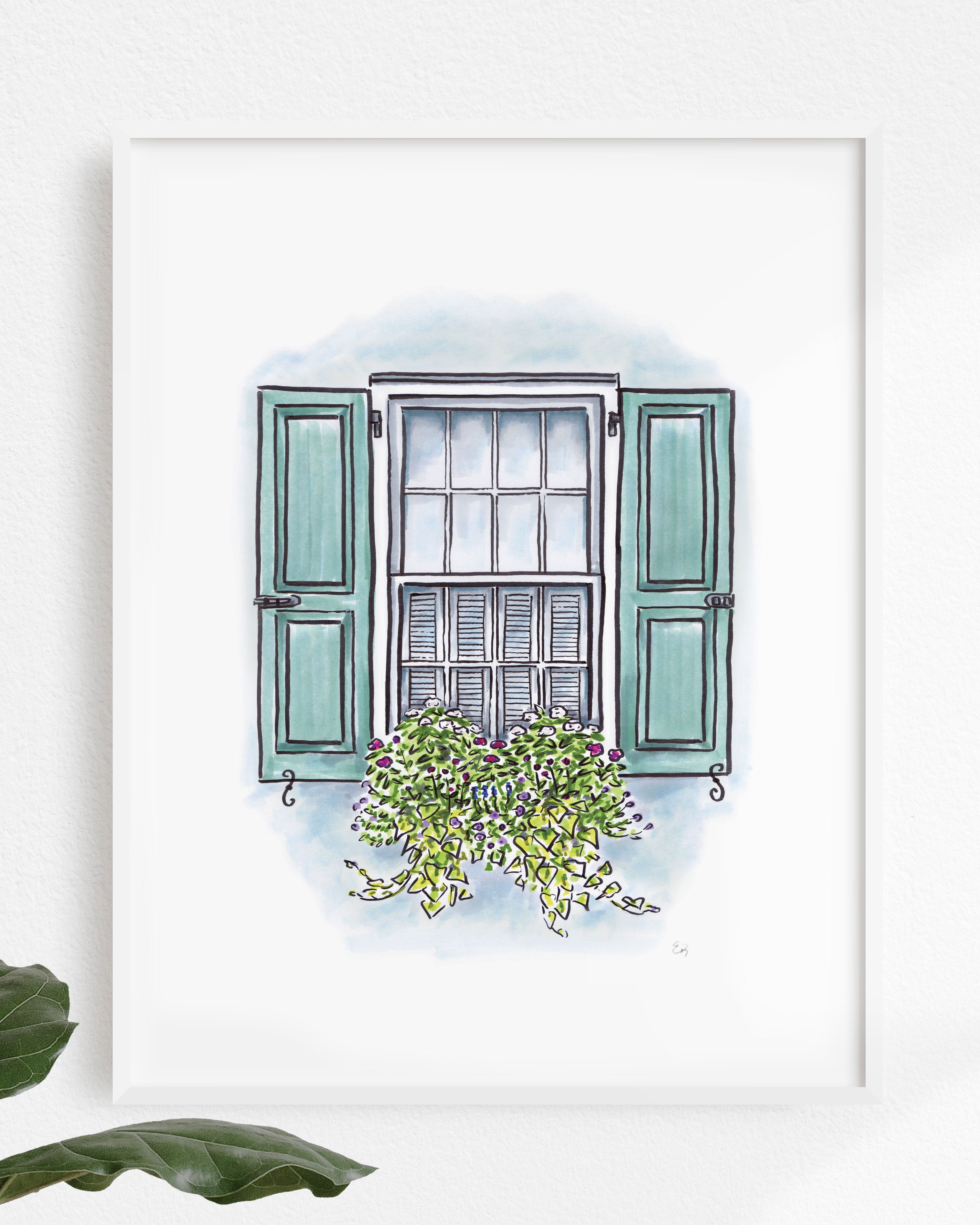 Charleston Flower Box Art Print