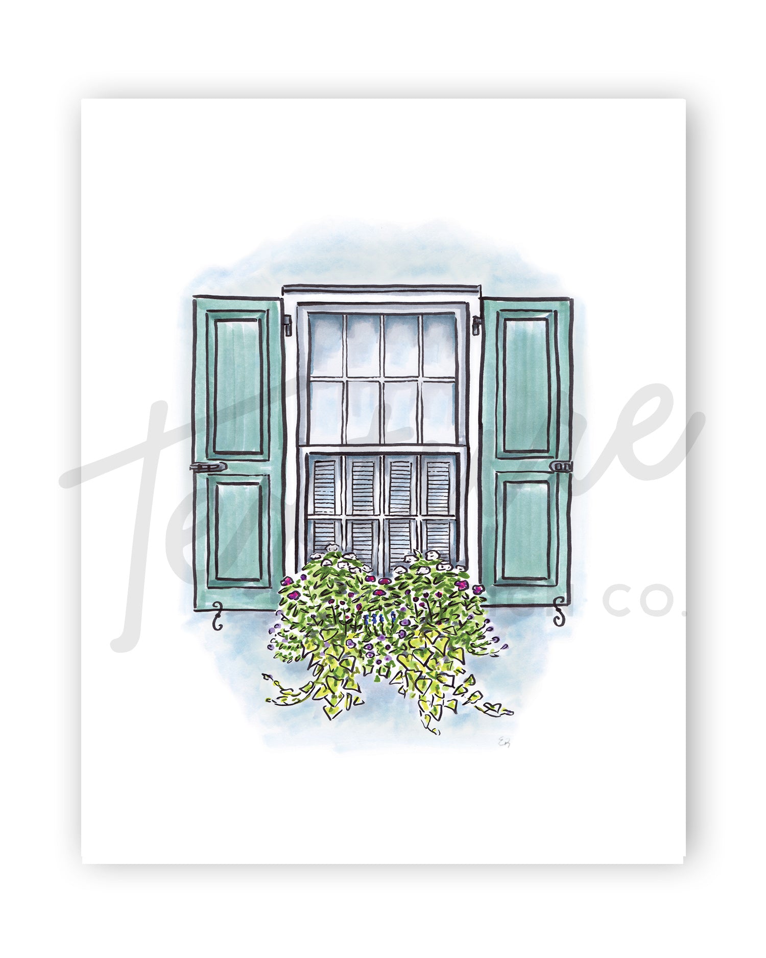 Charleston Flower Box Art Print