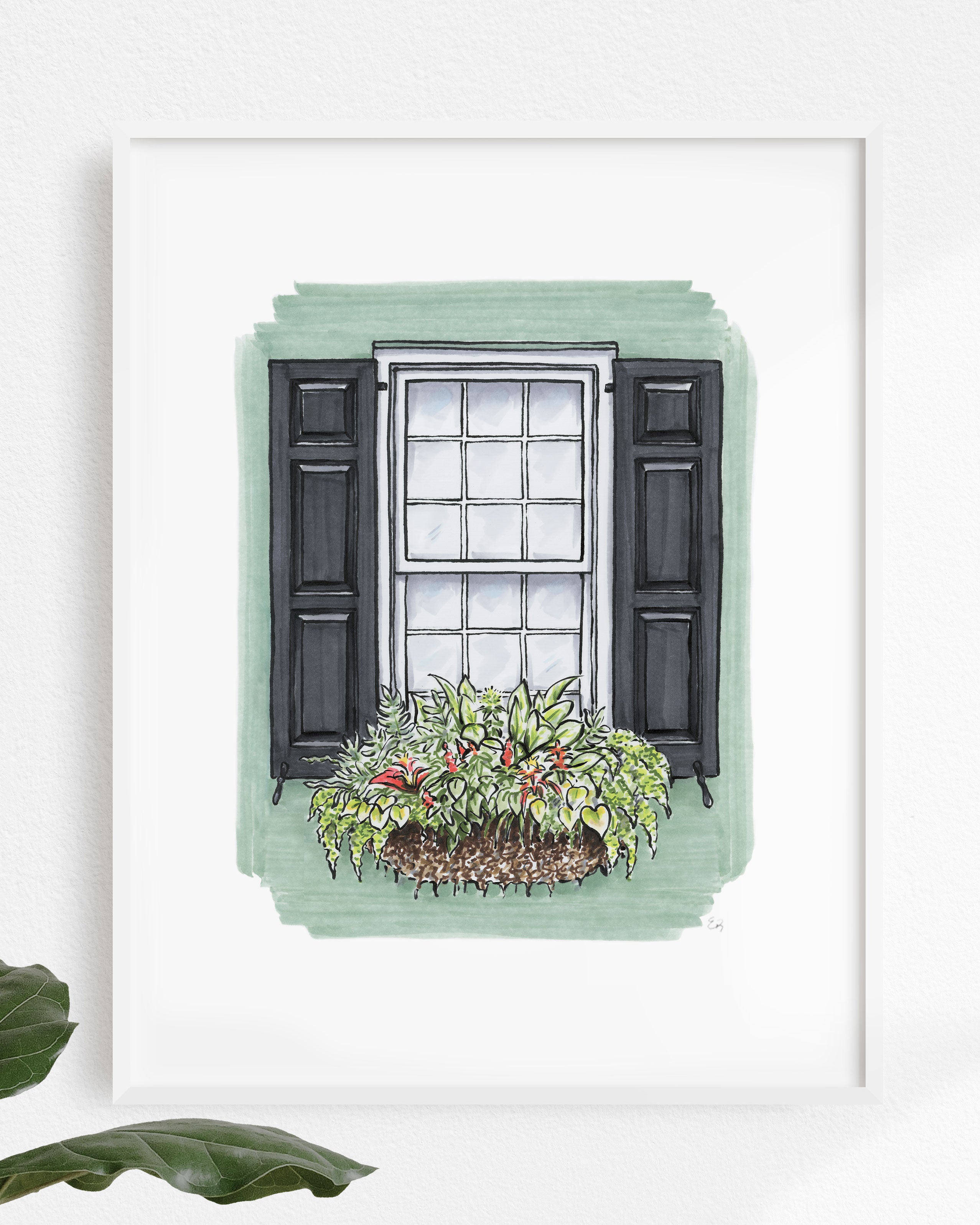 Charleston Flower Box Art Print