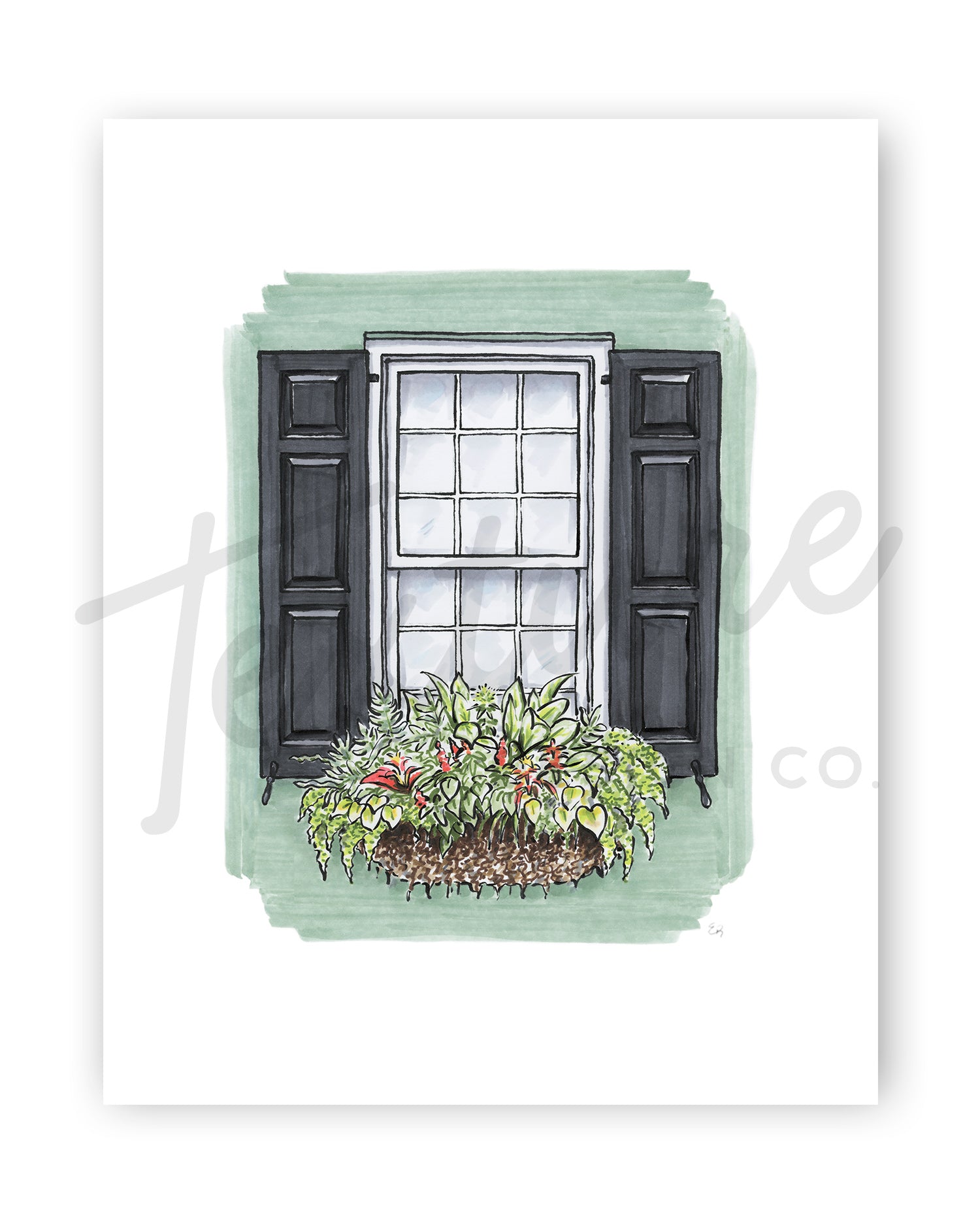 Charleston Flower Box Art Print
